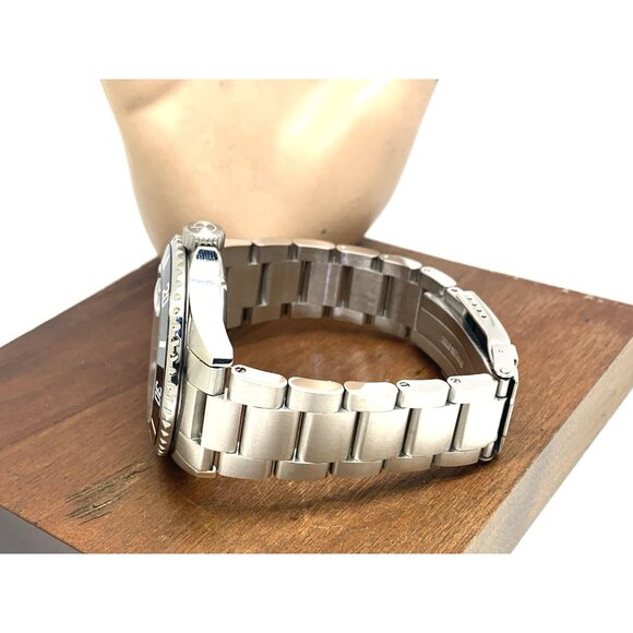 Gevril Men's Watch 4850A Wall Street Swiss Automatic Diver Black Dial Steel 43mm - Picture 9 of 14